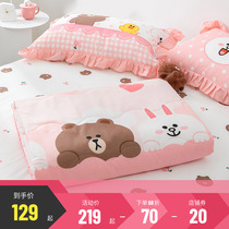 Brown bear joint-style air conditioning by summer cool quilted by all-cotton single double washable summer by love for cute