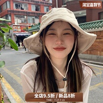 ins Big eave hat Japanese face cover fisherman hat Womens summer Korean version of the wild shade tide fashion travel sunscreen hat