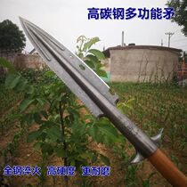 Manganese steel multifunctional quenching one wild boar spear red tassel gun fitness defense outdoor Zulu spear overlord gun hunting