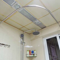 Arc shower curtain rod shower curtain thickened 304 stainless steel shower curtain rod L-shaped arc shower curtain rod stainless steel