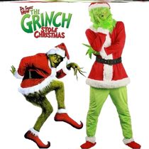 Christmas spot cosplay clothes Santa Claus freaks Green Mao Strange Gringe party Performance suit Europe and America