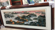 Suzhou embroidery machine embroidery imitation handmade Wanli Xiongfeng Great Wall gift living room decoration painting landscape scenery Defeng