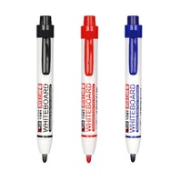 10 gold Wannan new whiteboard pen press type black blue red can be easily added ink 2019