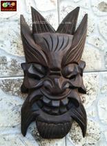Woodcarving hand carving Tunpu cultural decoration collection facial makeup Nuo mask handmade decoration 30 * 17CM