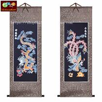 Batik painting batik decoration wall hanging gift gift gift batik scroll painting set of two sets