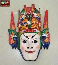 Woodcarving hand-carved Tunpu Cultural Decoration Collection Facebook Nuo Mask Ground Play Mask Nuo Opera Performance