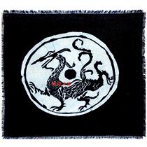 Batik Painting Guizhou Miao Folk Custom Abstract Painting Purely Handmade Four Divine Beasts Qinglong 42*42CM