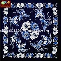 Batik tablecloth Miao nationality batik batik painting wall hanging tablecloth square tablecloth butterfly flower 115*115CM