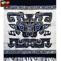 Special batik painting Guizhou Miao batik ethnic characteristics batik decoration wall-mounted tripod 85CM * 70CM
