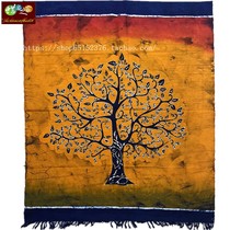 Batik painting Guizhou handmade batik national characteristics batik decorative wall hanging happy tree 105 * 8cm