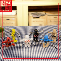 Junchi tide New Window Display Display stand solid wood activities small wooden people glasses shop props display