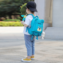 Childrens schoolbag kindergarten boys and girls Korean cartoon 3-year-old preschool class tide baby anti-lost small backpack 5 Tour