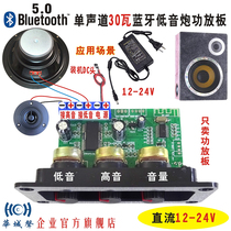 High-power Bluetooth 5 0 mono 8 Euro 30 watt subwoofer with treble remote control U disk audio input power amplifier board