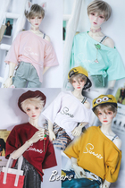  ◆Bears◆BJD baby clothes A322 Off-the-shoulder hem split printing T-shirt 5 colors 1 41 32