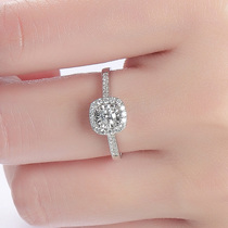 18K gold diamond ring 1 karat group set diamond ring diamond ring female marriage proposal platinum wedding ring custom naked diamond GIA