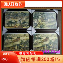 Special offer Jingdezhen ceramic ceramics Gusu Fanhua figure porcelain plate painting mural hanging screen has four frames