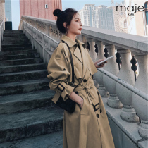 maje kara card with its color windcoat jacket female spring autumn 2022 new loose temperament slim in the middle of a large coat