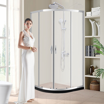 Faenza bathroom bathroom bath room fan-shaped arc dry and wet separation simple integral shower room bathroom glass partition