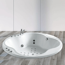 Faenza double round large bathtub Home insulation embedded couple massage surf 1 5 Acrylic 1 8M