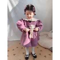 DUOOUM Girl 2022 Autumn Winter New Korean Version Thickened Warm Clip Cotton Big Coat Fur Coats Blouse