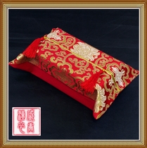 Shengtang Hanyi Chinese style simple tassel imitation silk home car fabric tissue box cover 24 new colors