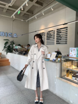 ESWN STUDIO 2021 Korean oversize retro double-breasted lapel windbreaker