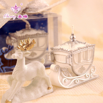 Creative return Christmas sled car elk wax ornaments Christmas Eve small gift cake decoration prize