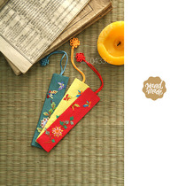 South Korea imported fabric hand embroidered bookmark book mark student Teachers Day gift color random delivery H-P10810