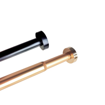 Punch-free gold black white thick bath Rod clothesing Rod curtain rod bedroom telescopic rod wardrobe cm straight rod