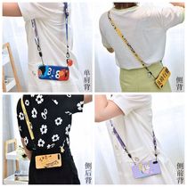 Inclined strap mobile phone lanyard adjustable size long package chain small pendant cartoon Huawei Apple vivo
