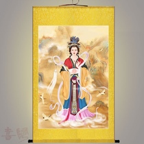 Bixia Yuanjun portrait Taishan grandmother Old Mother statue painting Silk painting Scroll hanging painting Study decoration painting
