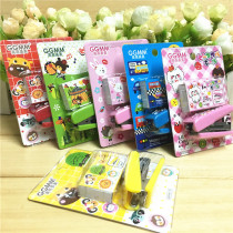 Student Korean cute mini stapler set stapler with Staples set kindergarten learning stationery