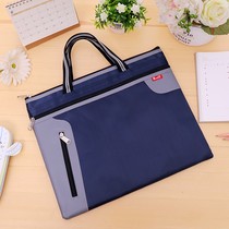 Business document bag handbag bag canvas briefcase men and women Office conference bag Custom Waterproof zipper bag