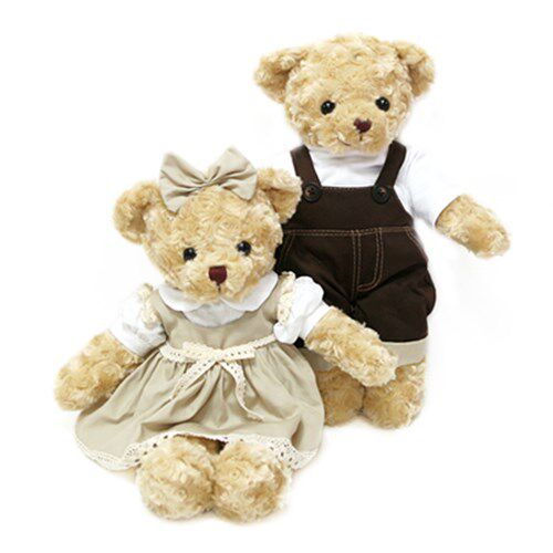 South Korea Imports TEDDY BEAR Teddy Bear Plush Toy Doll Tony and Jenny