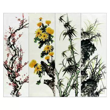 梅兰竹菊手绘国画-梅兰竹菊手绘国画促销价格、梅兰竹菊手绘国画