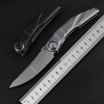Zone 9 Snake M390 folding knife Titanium alloy outdoor bearing folding knife Car self-defense EDC sharp small knife