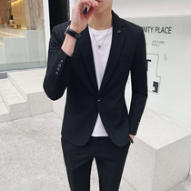 Suit Set Mens ankle-length pants Two-Piece English Style Korean Retro Youth Casual Suit Mens Coat Tide