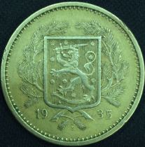 1935 Finnish 20-mark large copper coin good product