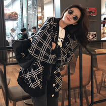 Japanese sweater lazy wind spring and autumn 2021 New wear loose retro style cardigan sweater sweater coat women