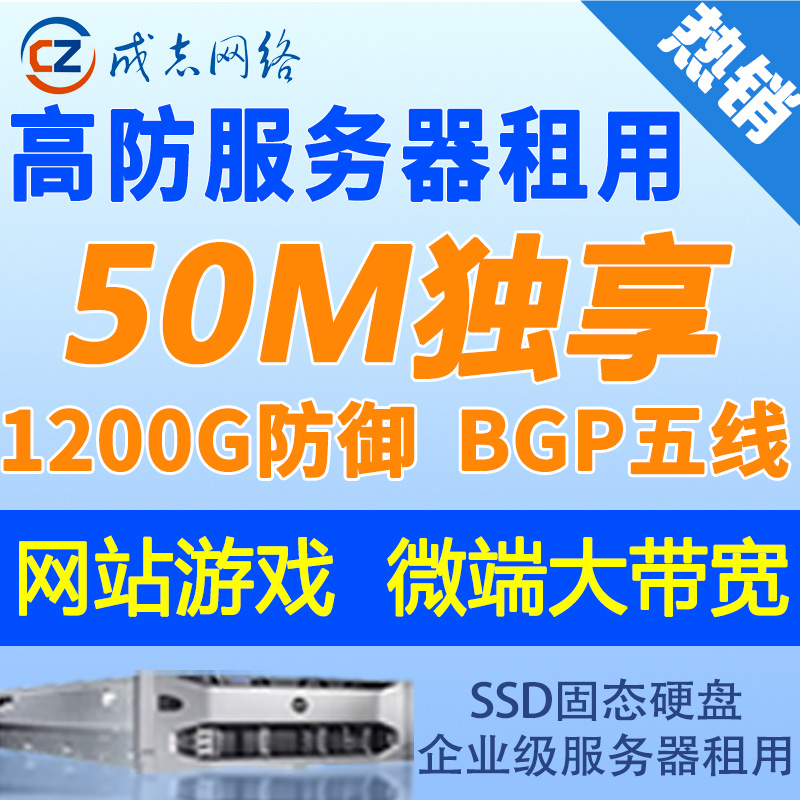 High-defense two-line BGP five-line independent physical server rental legend micro-end website page game second solution trial