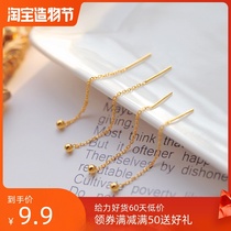 s925 sterling silver ear line femininity long tassel fashion simple retro raised ear pierced earrings 2021 new trend