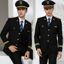 Autumn and winter railway uniform set mens high-speed train train crew clothing railway work uniforms