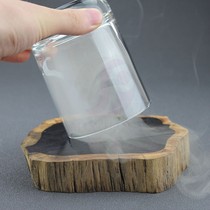 Wine Art Bar Tune Wine Special Smoked Wood Cups Mat Molecular Cocktails Natural Log Mat Wood Mound Wood Block Cushion