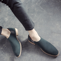 2019 spring mens shoes with Inner height 6cm casual shoes Korean version of leather pointed leather shoes mens British hair stylist trendy shoes