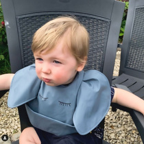 elodie same Danish baby high-end ins Nordic dining pocket Angels wing bib waterproof round mouth covets