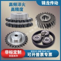 Non-Label machining to be made positive teeth inclined tooth bevel gear turbine worm Single double row stainless steel sprockets chain rack