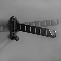 Invisible drying rack wall-mounted folding toilet rack-free window telescopic artifact No balcony Hotel