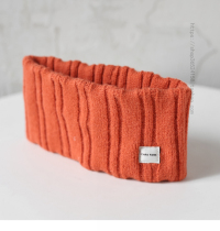 Retro small label cloth wide-brimmed elastic knitted headband womens autumn and winter sports headband thickened ear protector woolen headband