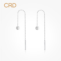 CRD kleidi platinum earrings female pt950 platinum long tassel temperament simple women platinum ear wire