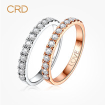 (Spot)Claiti diamond ring female rose gold diamond ring group set color gold row ring diamond ring female gift